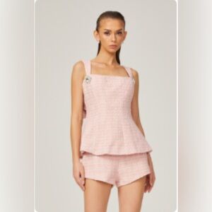 Pink Tweed Top & Shorts Set - Helene set
